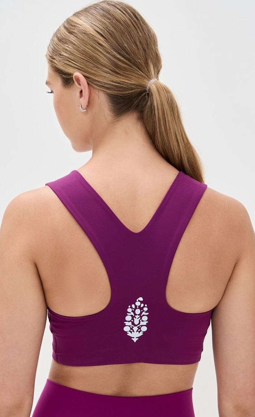 FREE PEOPLE MOVEMENT Win Win Racerback Bra in Deep Mulberry Size Medium